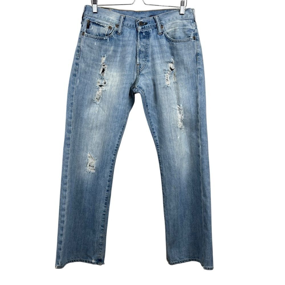 Abercrombie & Fitch Blue Original 5 Pocket Distressed Denim Jeans Men Sz W31 L30